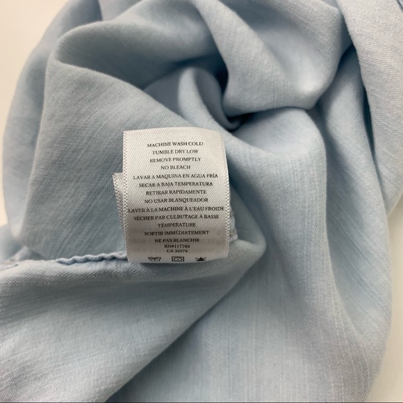 Rails Chambray Blue Dress Lace Up Tassels Bohemian Casual Size XS - Picture 9 of 14